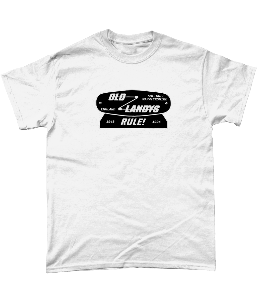 Old Landys Rule! vintage Land Rover badge t-shirt