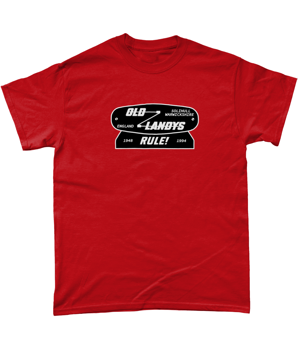 Old Landys Rule! vintage Land Rover badge t-shirt