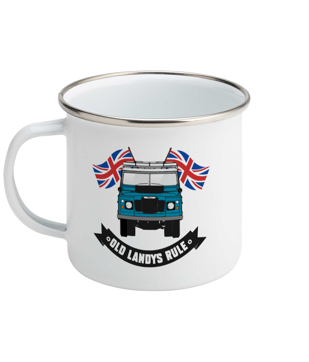 Enamel Mug Old Landys Rule logo enamel mug