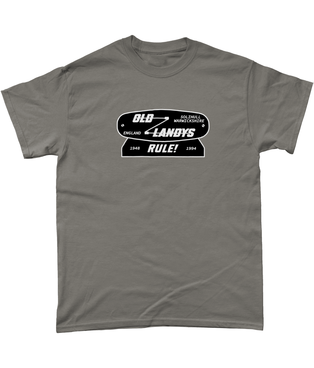 Old Landys Rule! vintage Land Rover badge t-shirt