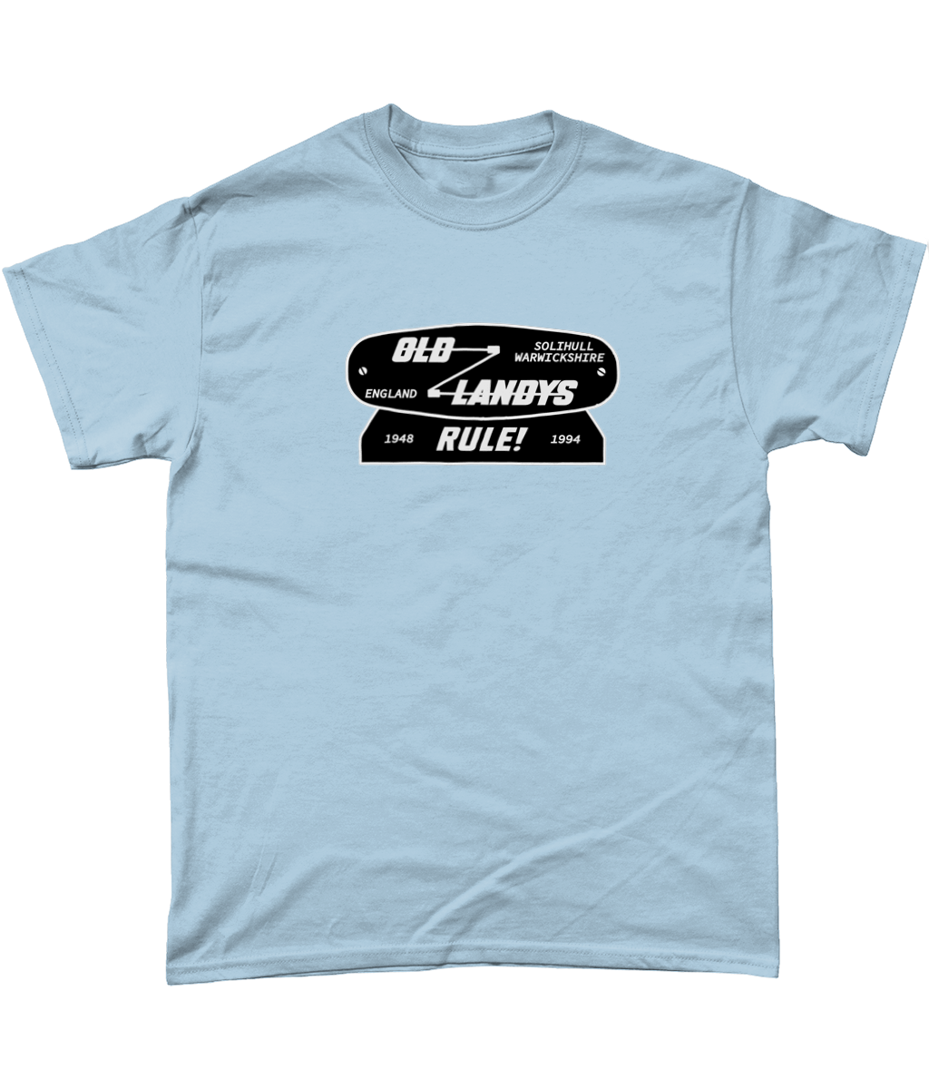 Old Landys Rule! vintage Land Rover badge t-shirt