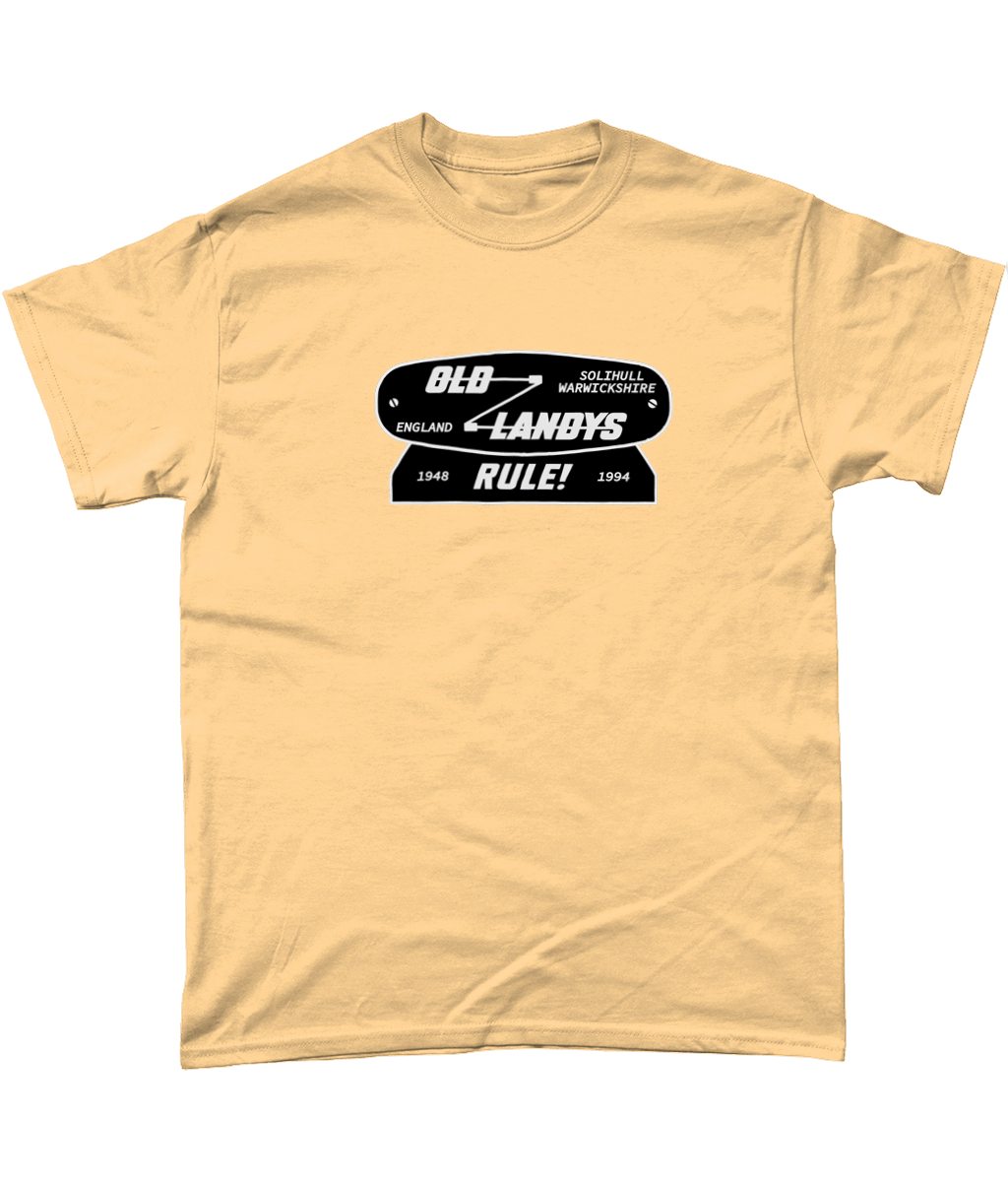 Old Landys Rule! vintage Land Rover badge t-shirt