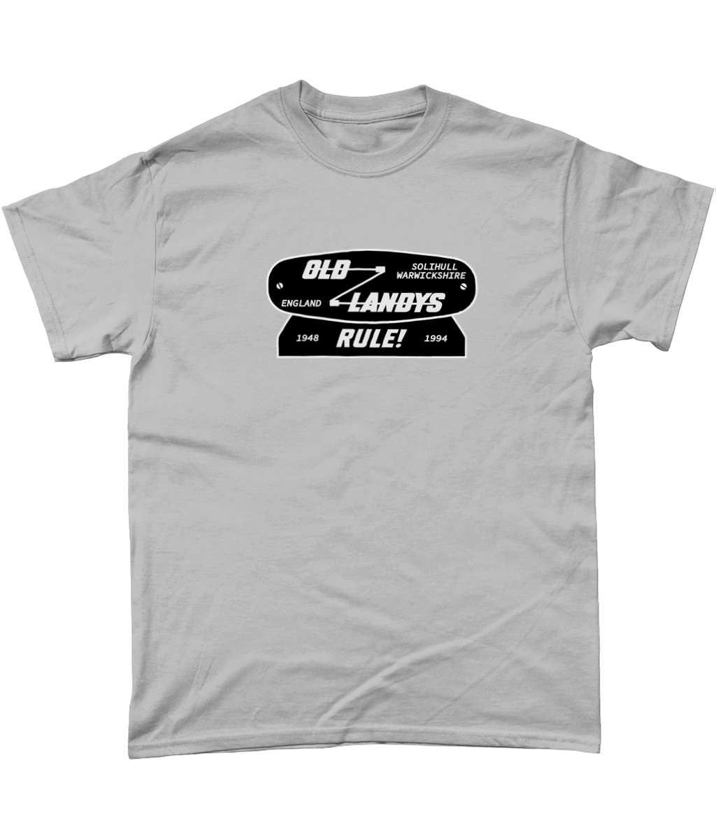 Old Landys Rule! vintage Land Rover badge t-shirt