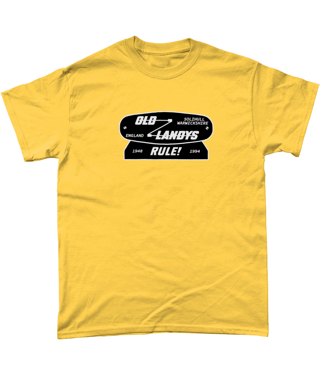 Old Landys Rule! vintage Land Rover badge t-shirt