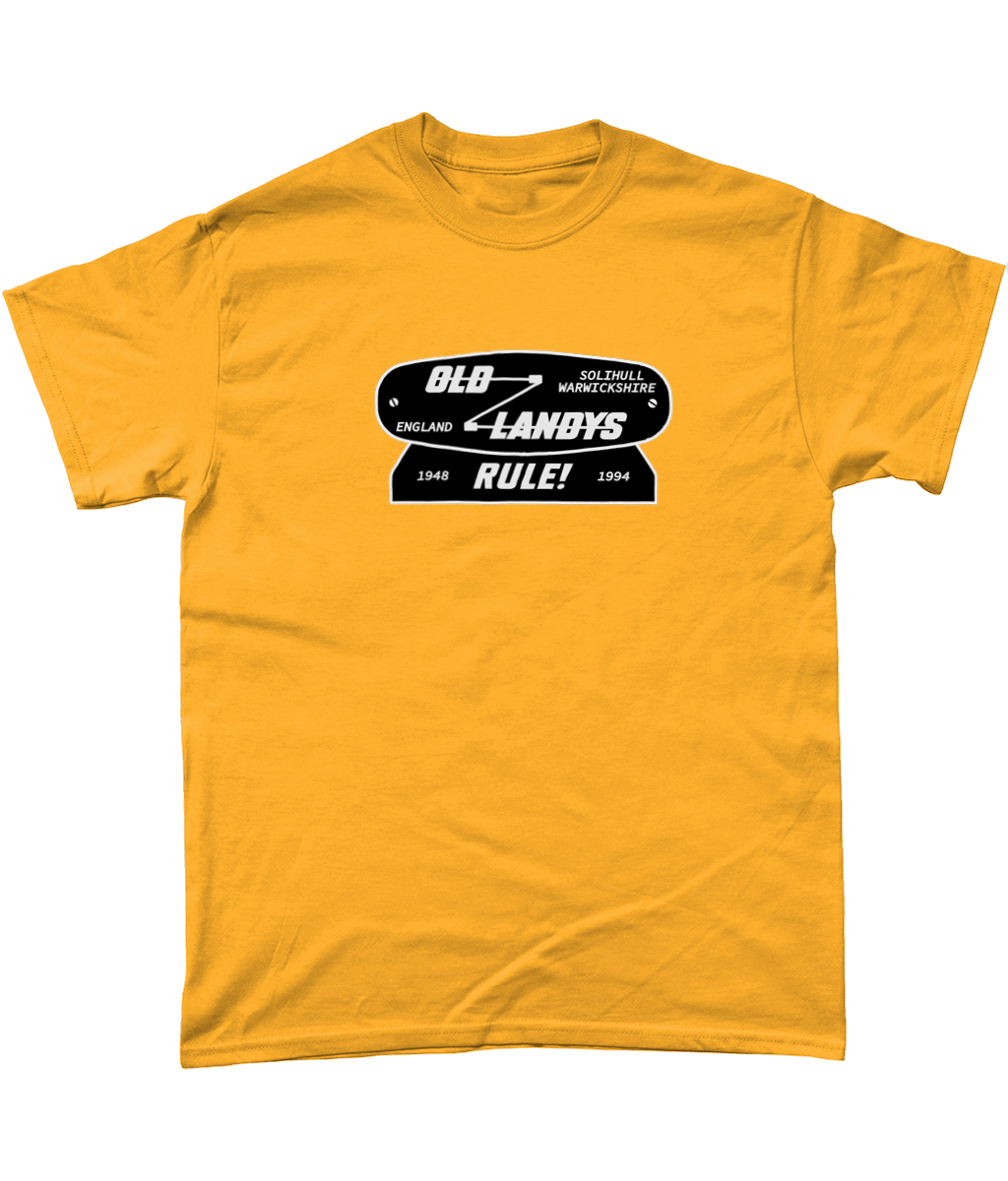 Old Landys Rule! vintage Land Rover badge t-shirt